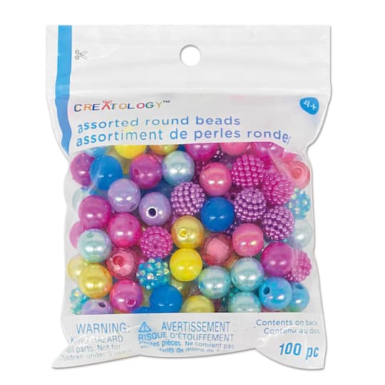 12 Packs: 100 ct. (1,200 total) Mixed Gumball Beads by Creatology™